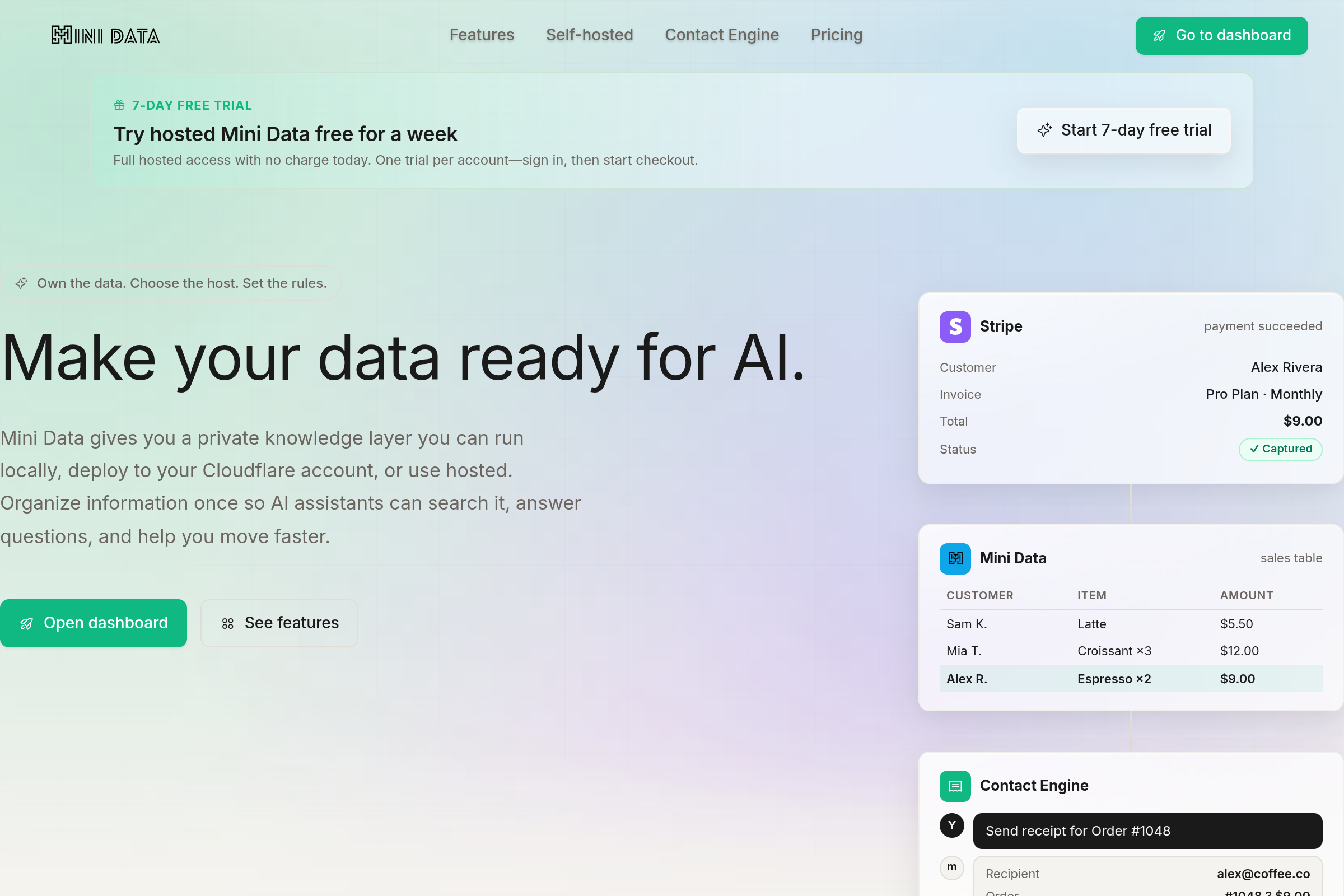 minidata.io website